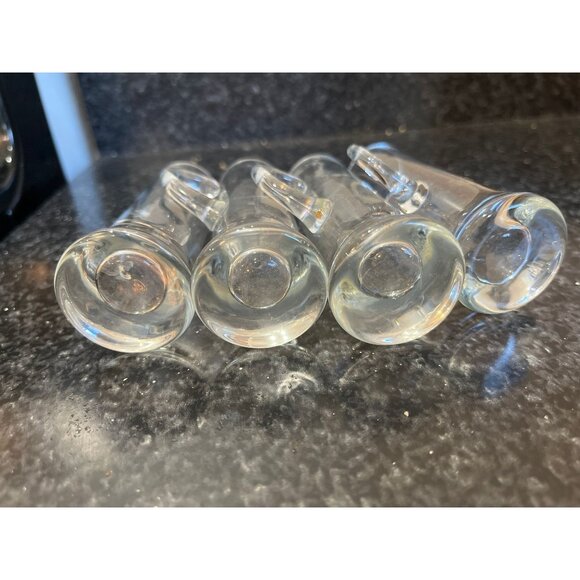 Vintage Set Of 4 Tall 3 3/4" Liqueur Glasses With Handles MCM Glasses - Picture 5 of 5